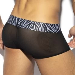 Boxer ES Collection Zebra C-Through UN538 -Boutique De Lingerie Boxer es UN538 noir 3