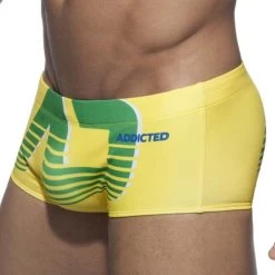 Boxer De Bain Addicted ADS154 -Boutique De Lingerie Boxerbain addicted ADS154 jaune 5