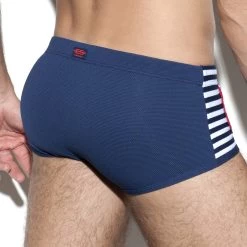 Boxer De Bain ES Collection Sailor 1921 -Boutique De Lingerie Boxerbain escollection 1921 bleu 3