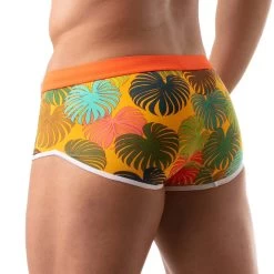 Boxer De Bain Floral Swim TOF PARIS TOF192J -Boutique De Lingerie Boxerbain tof TOF192J jaune 3