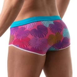 Boxer De Bain Floral Swim TOF PARIS TOF192P -Boutique De Lingerie Boxerbain tof TOF192P rose 3