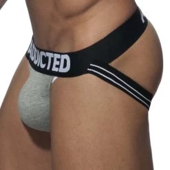 Jock Strap Addicted Super Bulk AD714 8 Jock Strap Addicted Super Bulk AD714 -Boutique De Lingerie JockStrap addicted AD714 gris 4