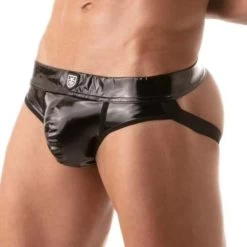 Jock Strap Vinyl TOF PARIS TOF183N -Boutique De Lingerie JockStrap tof TOF183N noir 4