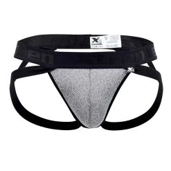 Jock Strap Xtremen Jacquard 91085 11 Jock Strap Xtremen Jacquard 91085 -Boutique De Lingerie JockStrap xtremen 91085 gris 9