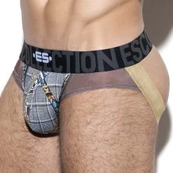 Jock Strap ES Collection Wild Print UN330 -Boutique De Lingerie Jockstrap escollection UN330 marron 4