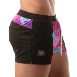 Short De Bain Floral Swim TOF PARIS TOF194P -Boutique De Lingerie Shortbain tof TOF194P rose 4