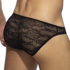 Slip Addicted Flowery Lace AD1078 8 Slip Addicted Flowery Lace AD1078 -Boutique De Lingerie Slip ad ad1078 noir 3
