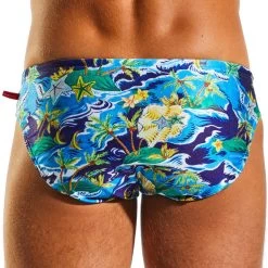 Slip De Bain CockSox Paradise Palms CX04PR -Boutique De Lingerie Slipbain cocksox CX04PR bleu 3