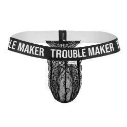 String Candyman Trouble Maker Lace 99618 -Boutique De Lingerie String candy 99618 noir 9