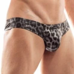 Tanga Wojoer Brauner Leo SP9T352 -Boutique De Lingerie Tanga wojoer SP9T352 noir 4