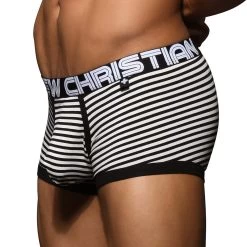 Boxer Andrew Christian Fly Stripe Almost Naked 92739 -Boutique De Lingerie boxer ac 92739 noir 4
