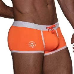 Boxer De Bain Neon TOF PARIS TOF268OF -Boutique De Lingerie boxerbain tof tof268of orange 4