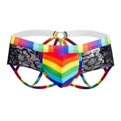 Jock Strap Candyman Pride Lace 99498 -Boutique De Lingerie jockstrap candy 99498 noir 9