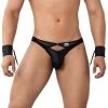Jock Strap Candyman Chain And Cuffs 99621 -Boutique De Lingerie jockstrap candy 99621 noir m