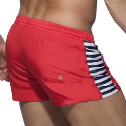 Short De Bain Addicted Sailor Stripes ADS177 -Boutique De Lingerie shortbain addicted ads177 rouge 3