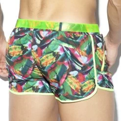 Short De Bain ES Collection Belt Flowery 2023 -Boutique De Lingerie shortbain esco 2023 jaune 3