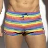 Short De Bain ES Collection Rainbow Multi Stripes 2304 -Boutique De Lingerie shortbain esco 2304 multi m