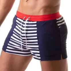 Short De Bain Iconic TOF PARIS TOF210BU -Boutique De Lingerie shortbain tof tof210bu raye 4