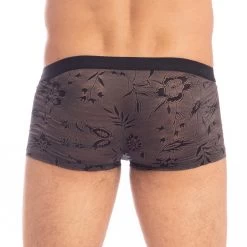 Shorty L Homme Invisible Fleur Noire MY39FLN -Boutique De Lingerie shorty hi my39fln noir 3