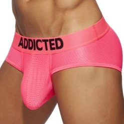 Slip Cockring Addicted Neon Mesh AD951 -Boutique De Lingerie slip addicted ad951 rose 4