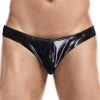 Slip Cut4Men Black Skai C4M01 -Boutique De Lingerie slip c4m c4m01 noir m