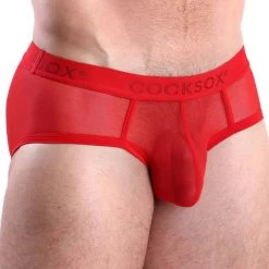 Slip CockSox Fiery Red CX76ME -Boutique De Lingerie slip cocksox cx76me rouge 4