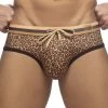 Slip De Bain Addicted Leopard Stripes ADS267 -Boutique De Lingerie slipbain addicted ads267 marron m