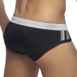 Slip De Bain Addicted Black Striped ADS281 -Boutique De Lingerie slipbain ads281 addicted argent 3