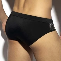 Slip De Bain ES Collection Fall Leaves Combi 2113 -Boutique De Lingerie slipbain esco 2113 noir 3