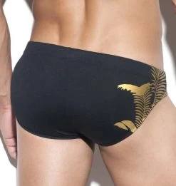 Slip De Bain ES Collection Waldo Jungle 1830 -Boutique De Lingerie slipbain escollection 1830 noir 3