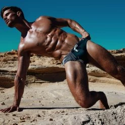 Slip De Bain ES Collection Waldo Jungle 1830 -Boutique De Lingerie slipbain escollection 1830 noir a