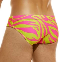 Slip De Bain Modus Vivendi Tiger DS2314 -Boutique De Lingerie slipbain modus DS2314 jaune 3
