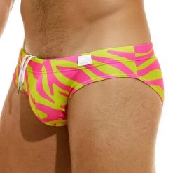 Slip De Bain Modus Vivendi Tiger DS2314 -Boutique De Lingerie slipbain modus DS2314 jaune 4