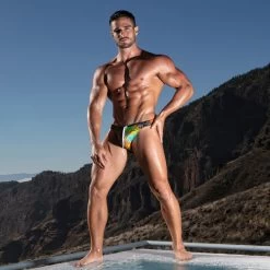 Slip De Bain Floral Swim Bikini TOF PARIS TOF193J 7 Slip De Bain Floral Swim Bikini TOF PARIS TOF193J -Boutique De Lingerie slipbain tof TOF193J jaune a