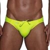 Slip De Bain Neon TOF PARIS TOF269JF -Boutique De Lingerie slipbain tof TOF269JF jaune m