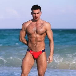 Slip De Bain Holidays Swim TOF PARIS TOF249R -Boutique De Lingerie slipbain tof tof249r rouge a