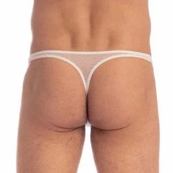String L Homme Invisible La Crème UW11VEI -Boutique De Lingerie string hi uw11vei blanc 3