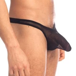 String Quriose Sheer Sensations QU02MES 7 String Quriose Sheer Sensations QU02MES -Boutique De Lingerie string quriose qu02mes noir2 4