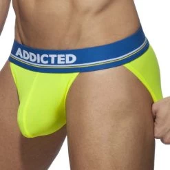 Tanga Cockring Addicted C-Through AD920 -Boutique De Lingerie tanga addicted ad920 jaune 4